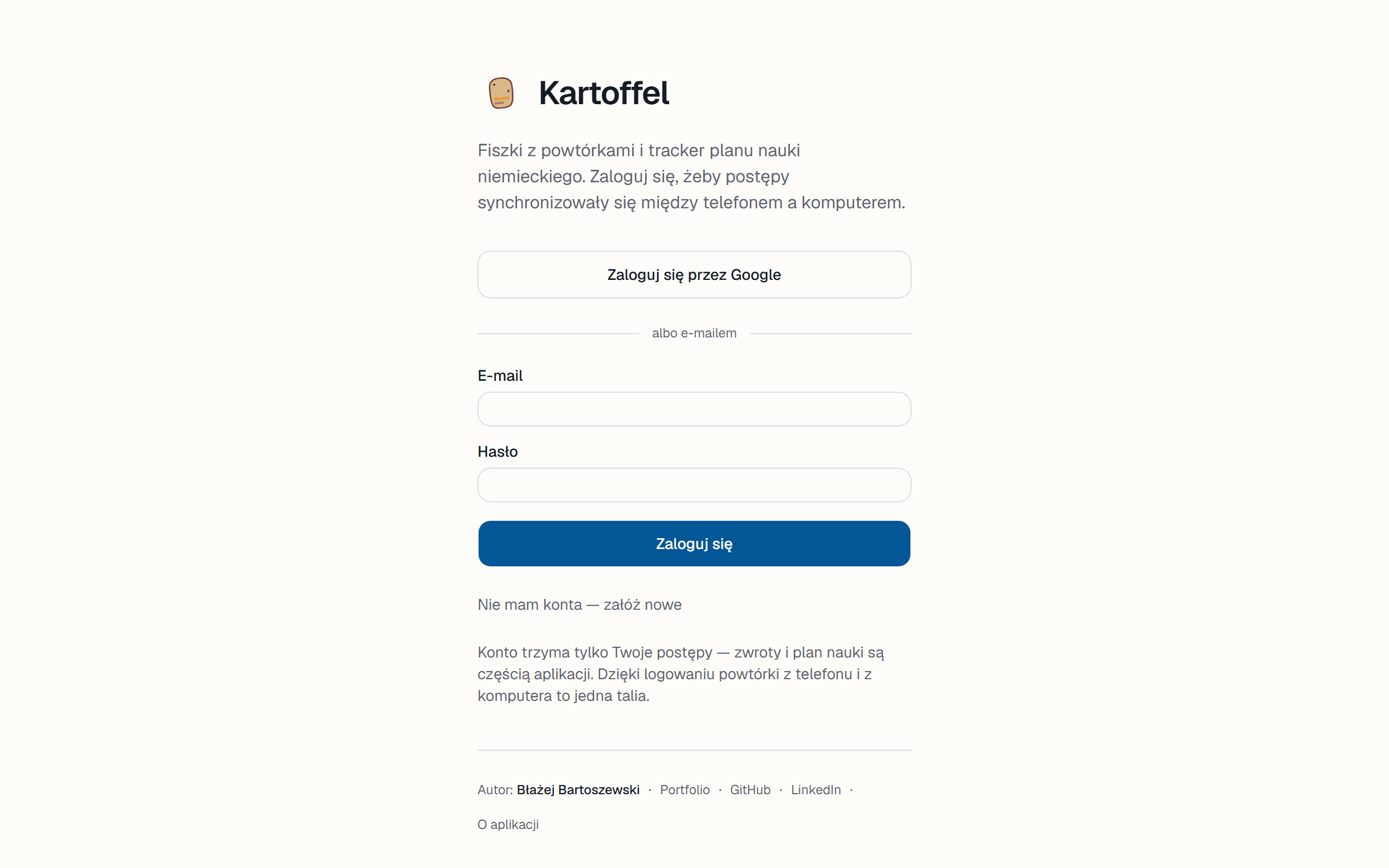 Kartoffel — niemiecki na fiszkach